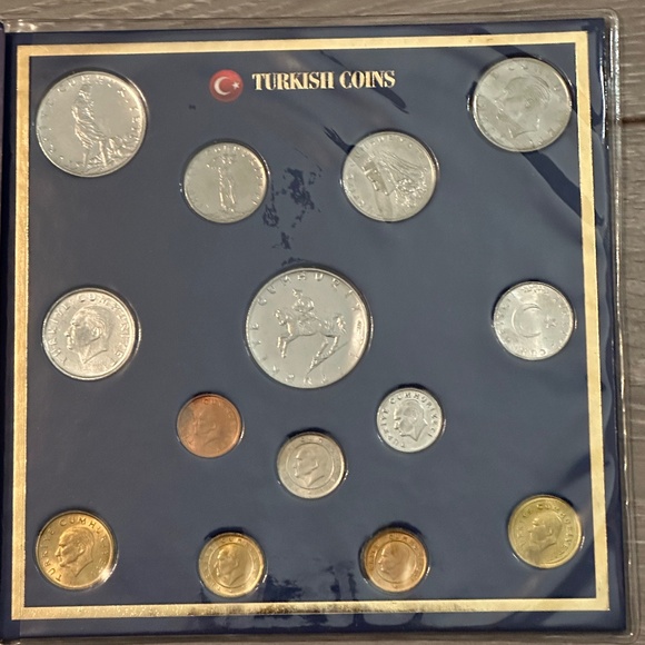 Turkish Full Coin Set Kurus Lira 14pcs Set - Picture 2 of 2